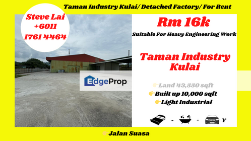 Taman Industry Kulai/ Detached Factory/ For Rent, Johor, Kulai