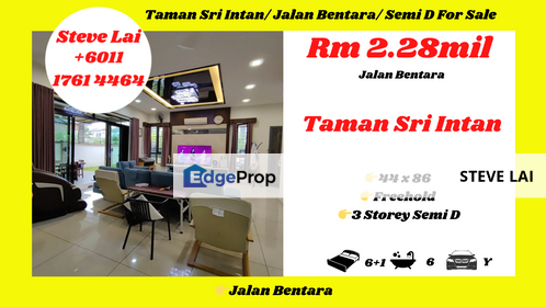 Taman Sri Intan/ Jalan Bentara/ Semi D For Sale, Johor, Johor Bahru