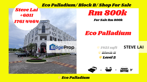 Eco Palladium/ Block B/ Shop For Sale, Johor, Johor Bahru