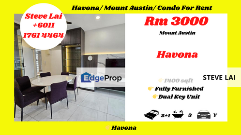 Havona/ Mount Austin/ Condo For Rent, Johor, Johor Bahru