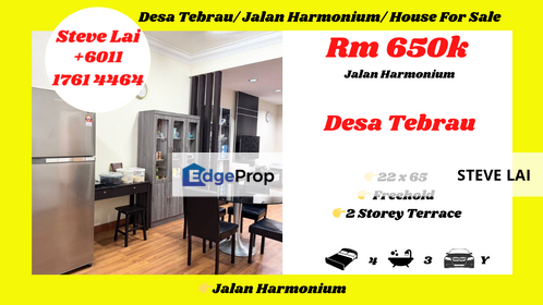 Desa Tebrau/ Jalan Harmonium/ House For Sale, Johor, Johor Bahru