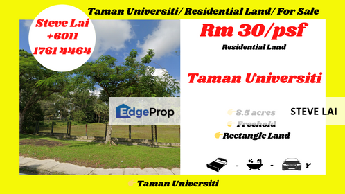 Taman Universiti/ Residential Land/ For Sale, Johor, Skudai