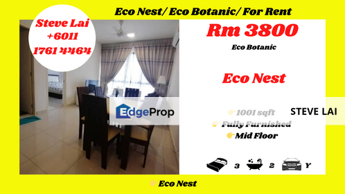 Eco Nest/ Eco Botanic/ For Rent, Johor, Nusajaya