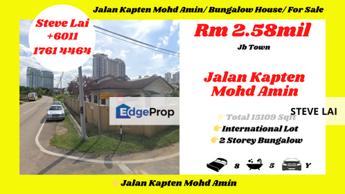 Jalan Kapten Mohd Amin/ Bungalow House/ For Sale, Johor, Johor Bahru