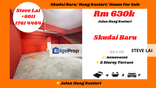 Skudai Baru/ Hang Kasturi/ House For Sale, Johor, Skudai