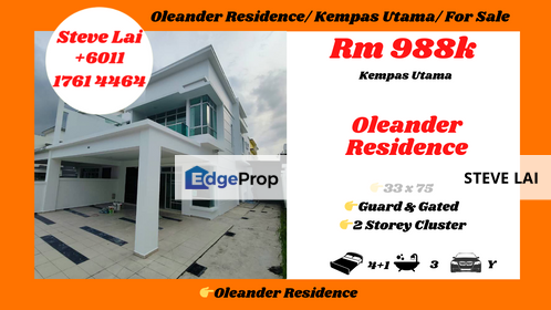 Oleander Residence/ Kempas Utama/ For Sale, Johor, Johor Bahru