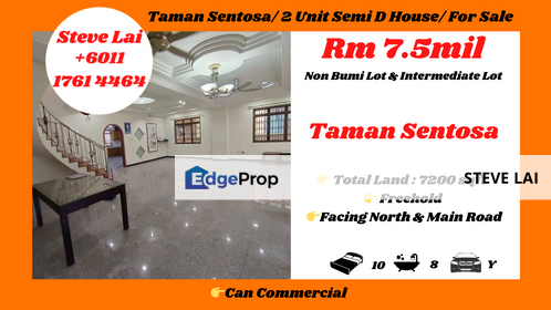 Taman Sentosa/ 2 Unit Semi D House/ For Sale, Johor, Johor Bahru