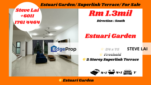 Estuari Garden/ Superlink Terrace/ For Sale, Johor, Nusajaya