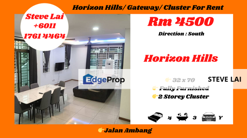 Horizon Hills/ Gateway/ Cluster For Rent, Johor, Nusajaya