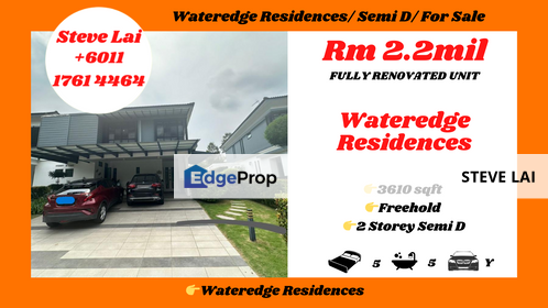 Wateredge Residences/ Semi D/ For Sale, Johor, Masai