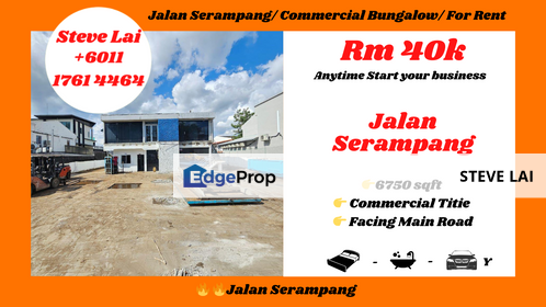 Jalan Serampang/ Commercial Bungalow/ For Rent, Johor, Johor Bahru