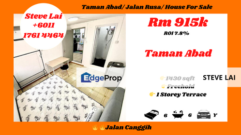 Taman Abad/ Jalan Rusa/ House For Sale, Johor, Johor Bahru