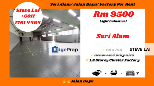 Seri Alam/ Jalan Bayu/ Factory For Rent, Johor, Masai
