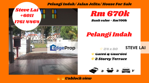 Pelangi Indah/ Jalan Jelita/ House For Sale, Johor, Ulu Tiram