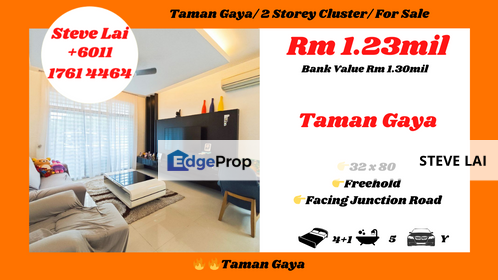 Taman Gaya/ 2 Storey Cluster/ For Sale, Johor, Ulu Tiram