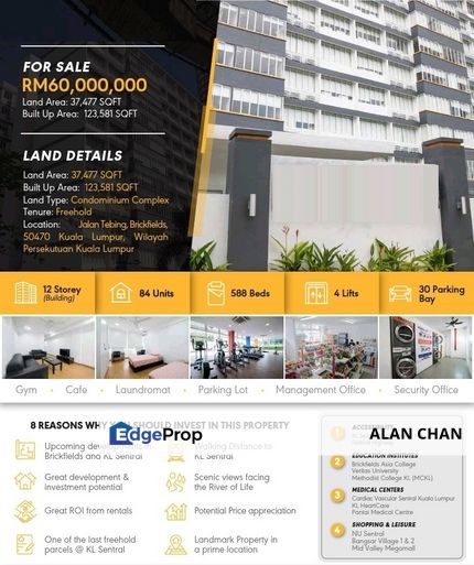 Condominium complex @BRICKFIELDS, KL CITY for sale, Kuala Lumpur, Brickfields