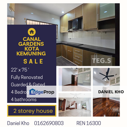 Cheapest unit & fully renovated kitchen exteded in Canal Gardens Kota Kemuning, Selangor, Kota Kemuning