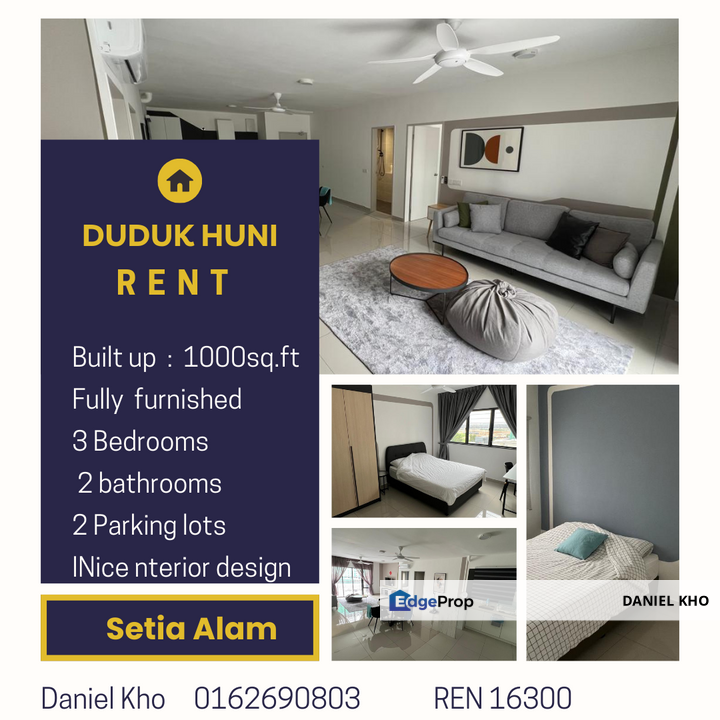 "Stylish, Move-In Ready Home for Rent at Huni Residence", Selangor, Setia Alam/Alam Nusantara