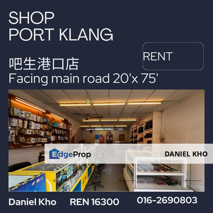 Ground floor shop Facing main road Klang, Selangor, Klang