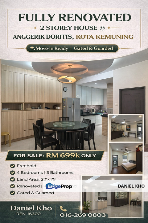 Renovated 2 sty house for sale ( Doritis ) , Selangor, Kota Kemuning