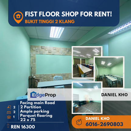 First floor shop Bukit Tinggi 2 facing main road , Selangor, Klang