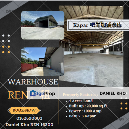 Warehouse  Batu 7.5 Kapar , Selangor, Klang