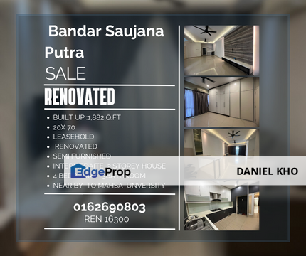 Renovated house double storey house Bandar Sauajana Putra 20 x 70 , Selangor, Kuala Langat