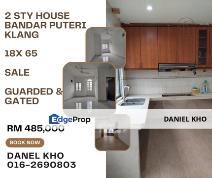 Bandar Puteri 2 storey house Renovated & keep well unit 18 x 65  , Selangor, Klang