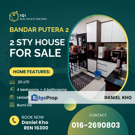 Astana Bandar Putera 2 Double storey house 20 x 70 , Selangor, Klang