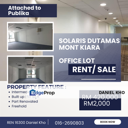 Office near by Publika Shopping Mall Mont Kiara , Kuala Lumpur, Dutamas