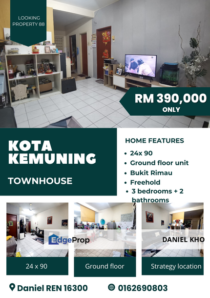 Ground floor town house in Bukit Rimau near by Aeon big Bukit Rimau , Selangor, Shah Alam