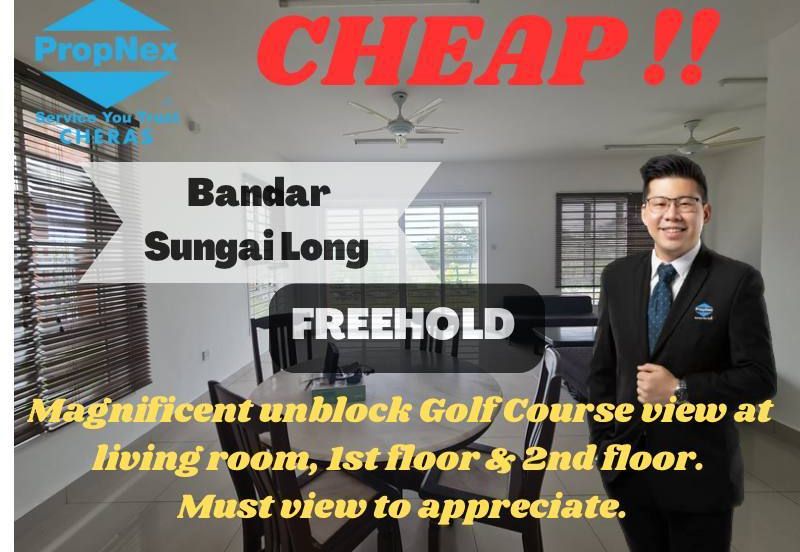 Beautiful Bungalow with Golf Course Unblock View at all floor @Bandar Sungai Long, Kajang, Selangor.