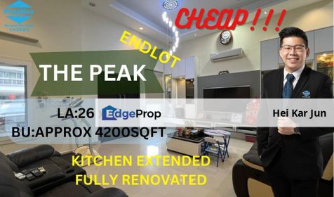 Cheap Nice Renovated Endlot Superlink 3 Storey Terrace at The Peak Cheras  , Selangor, Batu 9th Cheras