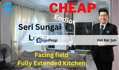 Cheap Nice Renovated Extended 2 Storey Endlot Terrance House at Seri Sungai Long , Selangor, Bandar Sungai Long