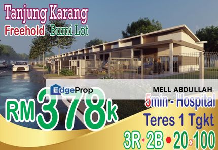 BOOKING RENDAH NEW TAMAN BERLIAN TANJUNG KARANG, Selangor, Tanjong Karang 