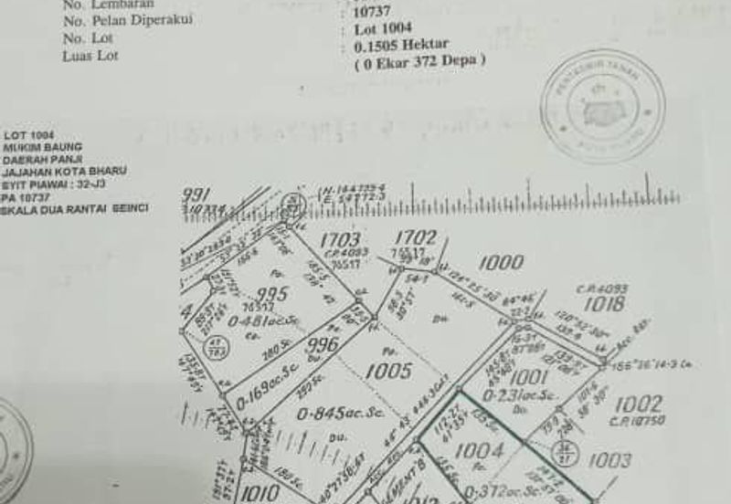 1 Lot TanaH untuk BangLo PengkaLan Chepa for saLE