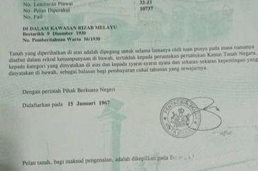 1 Lot TanaH untuk BangLo PengkaLan Chepa for saLE