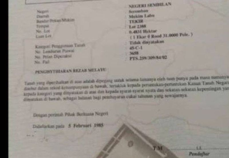Murah 💗Tanah Pertanian 2 Ekar di Lenggeng Negeri Sembilan for SaLe