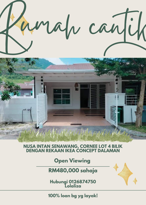 Senawang Taman Nusa Intan corner lot single storey terrace renovated ...