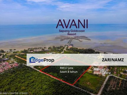 Sepang Agriculture Land 10 acre for Sale! Near AVANI Sepang Goldcoast, Selangor, Sepang