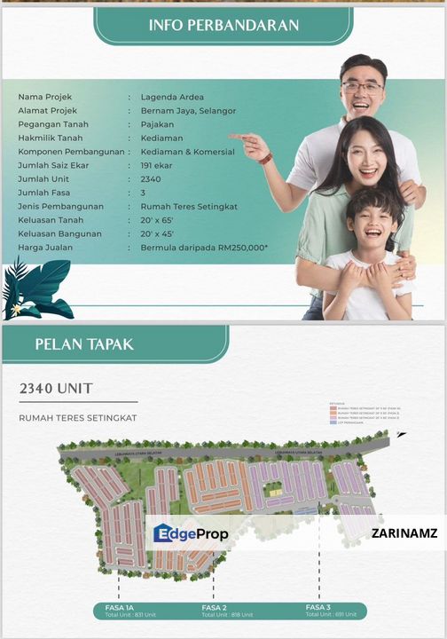 RUMAH MAMPU MILIK DI BERNAM JAYA, SELANGOR DARUL EHSAN HARGA BERMULA RM 250K!, Selangor, Sabak Bernam