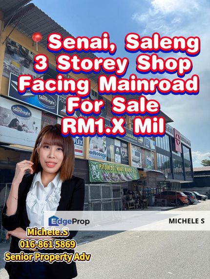 Saleng Jaya Senai Shop Facing Mainroad For Sale, Johor, Senai