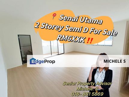 Senai Utama Double Storey Cluster House For Sale, Johor, Senai