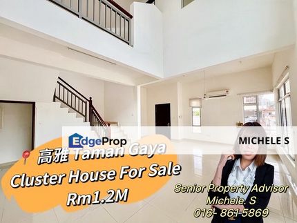 Taman Gaya Double Storey Cluster House For Sale, Johor, Ulu Tiram