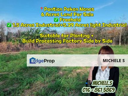 Pekan Nanas @Jeram Batu 6 Acres Land For Sale, Johor, Pontian