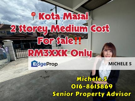 Kota Masai Pulasan Double Storey Medium Cost Full Loan, Johor, Pasir Gudang