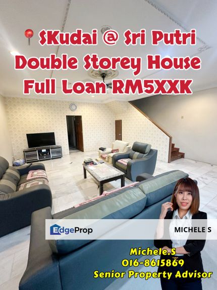 Sri Putri Skudai Double Storey House Full Loan For Sale, Johor, Skudai
