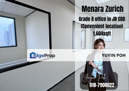 MENARA ZURICH Grade A office tower full renovated , Johor, Johor Bahru