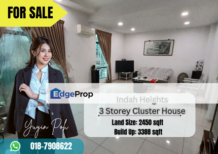 Indah Heights 3 Storey Cluster House, Johor, Skudai