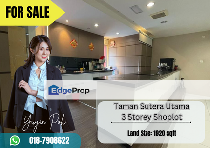 Taman Sutera Utama 3 Storey Shoplot , Johor, Skudai